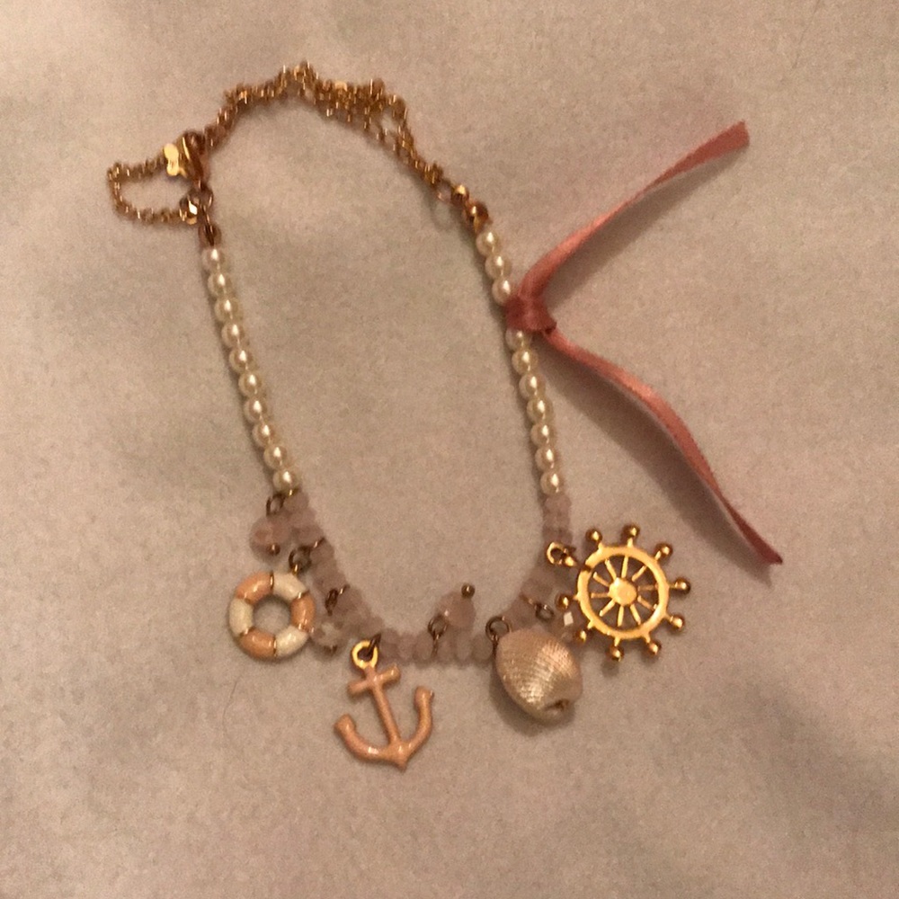 Nautical beach theme charm bracelet